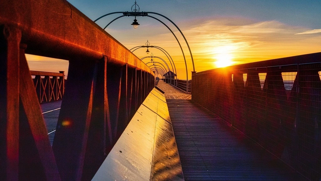 Southport Pier at sunset